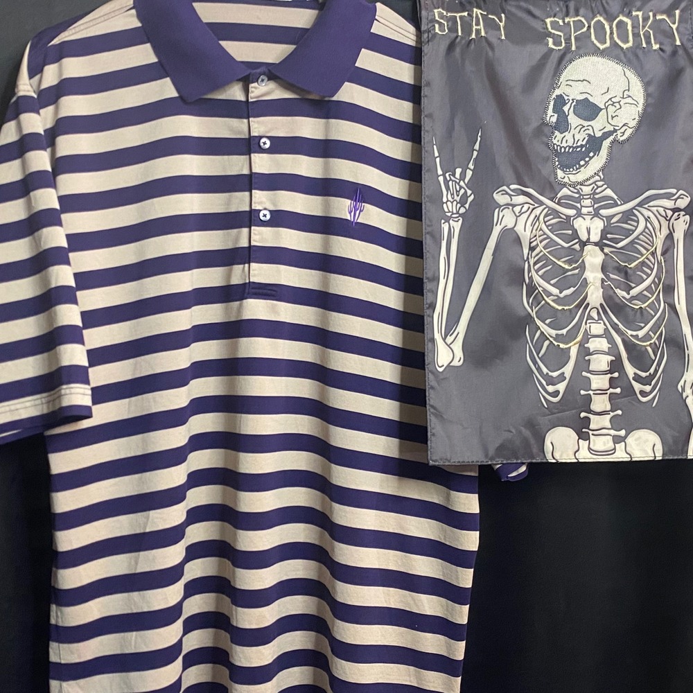 Fairway & Greene Striped Golf Polo‎ Shirt Short Sleeve Casual XL